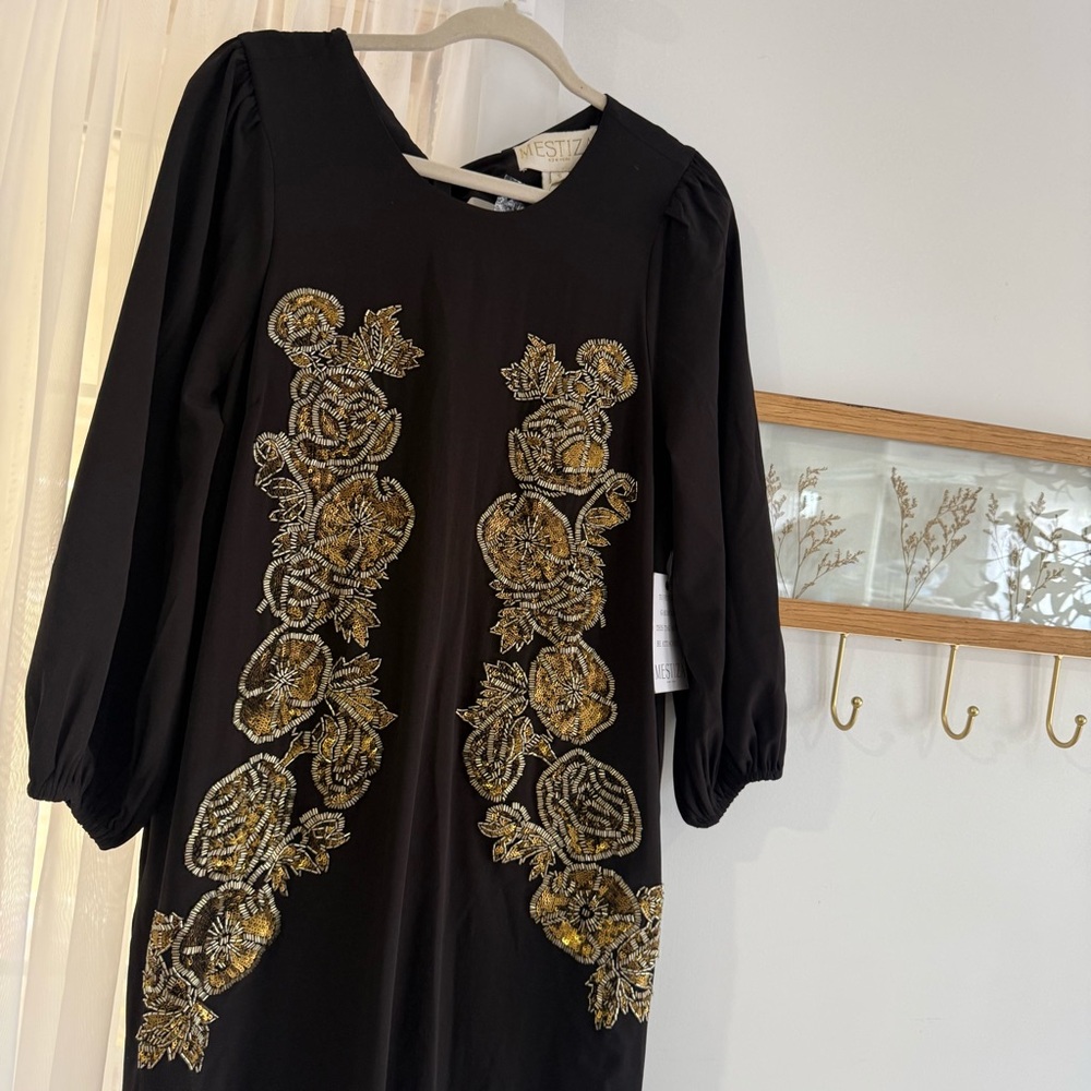 Mestiza New York Luzon Floral Sequin Midi Dress NWT - Picture 4 of 6